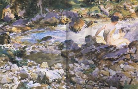 John Singer Sargent Mountain Stream (mk18) France oil painting art